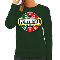 Have fear Portugal is here / Portugal supporter sweater groen voor dames