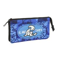 Pennenetui met 3 vakken El Niño Roller Blauw Zwart 22 x 12 x 3 cm