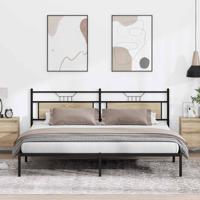 Bedframe zonder matras 200x200cm spaanplaat sonoma eikenkleurig