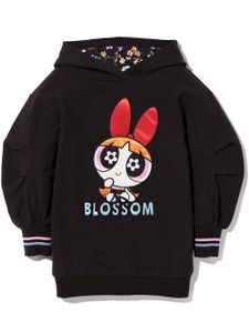 Monnalisa robe-sweat Blossom à imprimé graphique - Noir