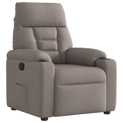 Fauteuil verstelbaar stof taupe
