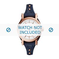 Horlogeband Fossil ES3909 Onderliggend Leder Blauw 14mm
