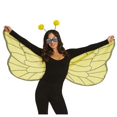 Verkleed Set bij - zwart - volwassen - Carnaval accessoires