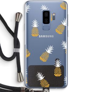 Ananasjes: Samsung Galaxy S9 Plus Transparant Hoesje met koord