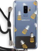 Ananasjes: Samsung Galaxy S9 Plus Transparant Hoesje met koord