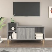 Tv-meubel 100x35x55 cm bewerkt hout grijs sonoma eikenkleurig