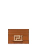 Versace porte-cartes Greca Goddess en cuir - Marron - thumbnail