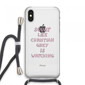 Christian Grey: iPhone XS Max Transparant Hoesje met koord