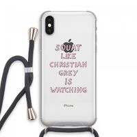 Christian Grey: iPhone XS Max Transparant Hoesje met koord