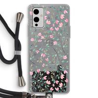 Sierlijke bloemen: OnePlus 9 Transparant Hoesje met koord