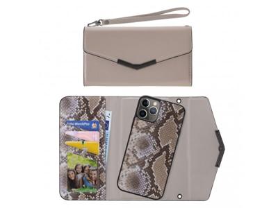Mobilize Mobilize 2in1 Elegant Magnet Clutch Apple iPhone 11 Pro Beige Snake