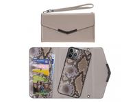 Mobilize Mobilize 2in1 Elegant Magnet Clutch Apple iPhone 11 Pro Beige Snake