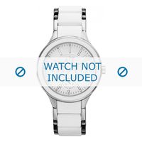 Horlogeband Armani AX5125 Staal Wit 10mm