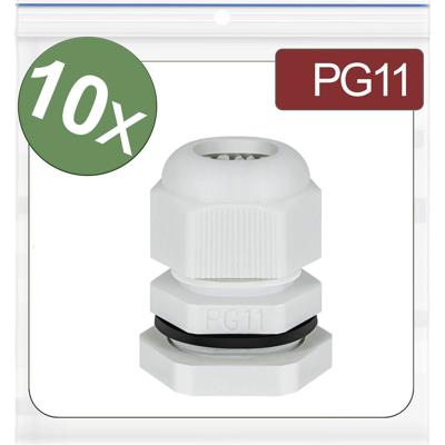 Quadrios 24CA393 Wartel PG11 Polyamide Grijs 10 stuk(s)