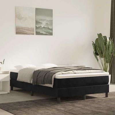 Pocketveringmatras medium 120x220x20 cm fluweel zwart