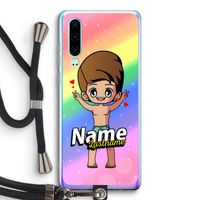 Chibi Maker man: Huawei P30 Transparant Hoesje met koord