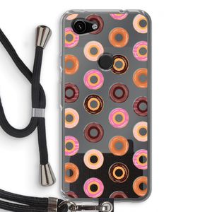 Donuts: Pixel 3a Transparant Hoesje met koord