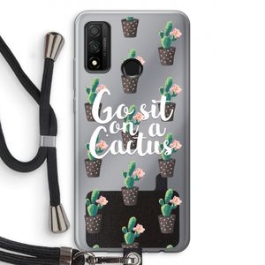 Cactus quote: Huawei P Smart (2020) Transparant Hoesje met koord