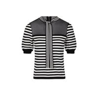 Morgan gestreepte top ecru - thumbnail