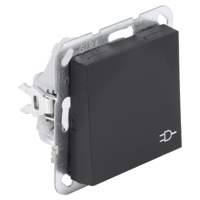 Gira E2 Contactdoos | Inbouw | 1-voudig | Randaarde | Zwart - 66.053.44