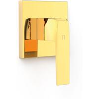 Douchekraan afbouwdeel Tres Slim Exclusive | Inbouw | Mengkraan | 1-weg | Vierkant | Goud glans 24k