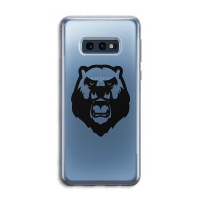 Angry Bear (black): Samsung Galaxy S10e Transparant Hoesje