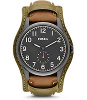 Horlogeband Fossil FS4917 Onderliggend Leder Bruin 22mm