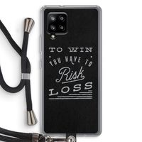 Risk loss: Samsung Galaxy A42 5G Transparant Hoesje met koord