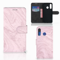 Huawei P30 Lite (2020) Bookcase Marble Pink - Origineel Cadeau Vriendin - thumbnail