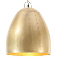 VidaXL Hanglamp industrieel rond 25 w e27 42 cm messingkleurig