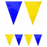 Vlaggenlijn blauw/geel 10 meter - Vlaggenlijnen - thumbnail