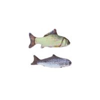 2x Stuks kattenspeelgoed vissen 19 cm karper en zalm