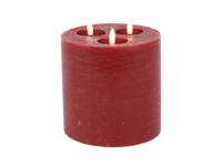 Ledkaars Lyon ro 15x15x17 cm rood - Countryfield Ledkaars Lyon ro 15x15x17 cm rood - Countryfield