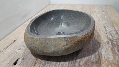 Waskom riviersteen RM250336, 49x43x15 cm