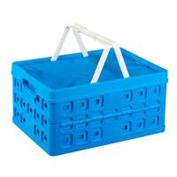 Sunware square vouwkrat + koeltas 32l 49x36x24.5 cm blauw Sunware square vouwkrat + koeltas 32l 49x36x24.5 cm blauw