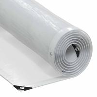 Doorzichtig zeildoek met zeilringen 4x10 m polyethyleen