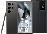 Samsung Galaxy S24 Ultra 256GB Zwart 5G + Smart View Book Case Zwart