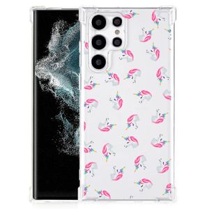 Doorzichtige Silicone Hoesje voor Samsung Galaxy S22 Ultra Unicorns