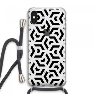 Crazy pattern: iPhone XS Max Transparant Hoesje met koord