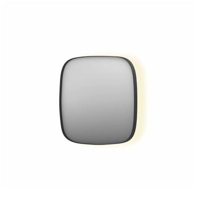Spiegel INK SP30 40x4x40 cm incl. Indirect LED-Verlichting Rondom en Spiegelverwarming Mat Zwart