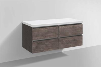 Badmeubel Trend met Flat kunstmarmer top 120 Century Oak met 4 lades Badmeubel Trend met Flat kunstmarmer top 120 Century Oak met 4 lades