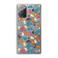 Kleurrijke katten: Samsung Galaxy Note 20 / Note 20 5G Transparant Hoesje