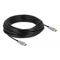 Delock 85016 HDMI-kabel HDMI Aansluitkabel HDMI-A-stekker 25 m Zwart 4K UHD, Vergulde steekcontacten