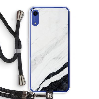Elegante marmer: Honor Play 8A Transparant Hoesje met koord