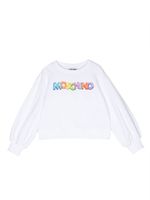 Moschino Kids sweat à logo imprimé - Blanc