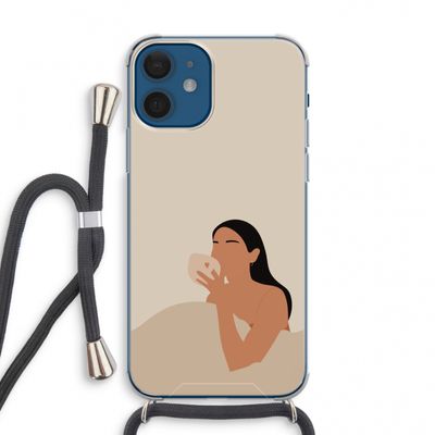 Fresh coffee: iPhone 12 mini Transparant Hoesje met koord