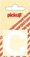 Plakletter Helvetica 40 mm Sticker witte letter C Pickup - Pickup