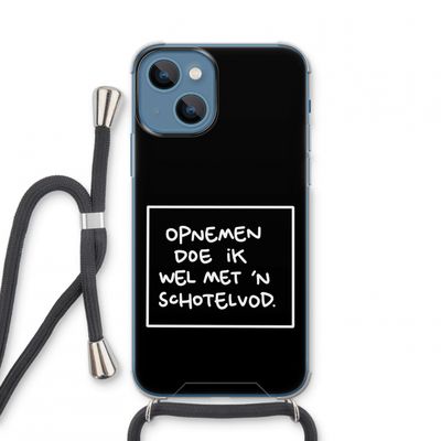 Schotelvod: iPhone 13 mini Transparant Hoesje met koord