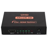 HDMI-splitter 1x4 CY10 - 3D, 4K Ultra HD - Zwart - thumbnail