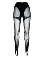 Mugler x Mugler legging à empiècements en résille - Noir